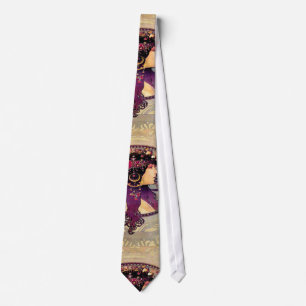 Donna Orechini by Alphonse Mucha Tie