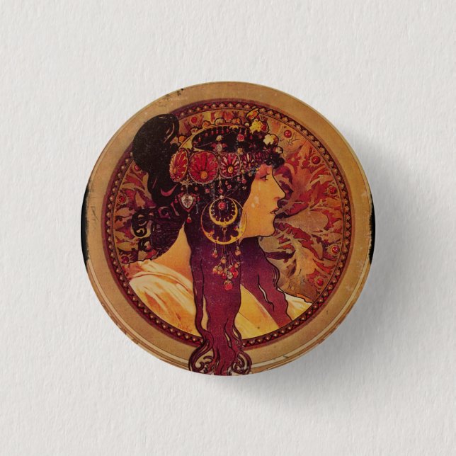 Donna Orechini with Red Hair 3 Cm Round Badge (Front)