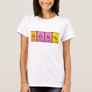 Donna periodic table name shirt