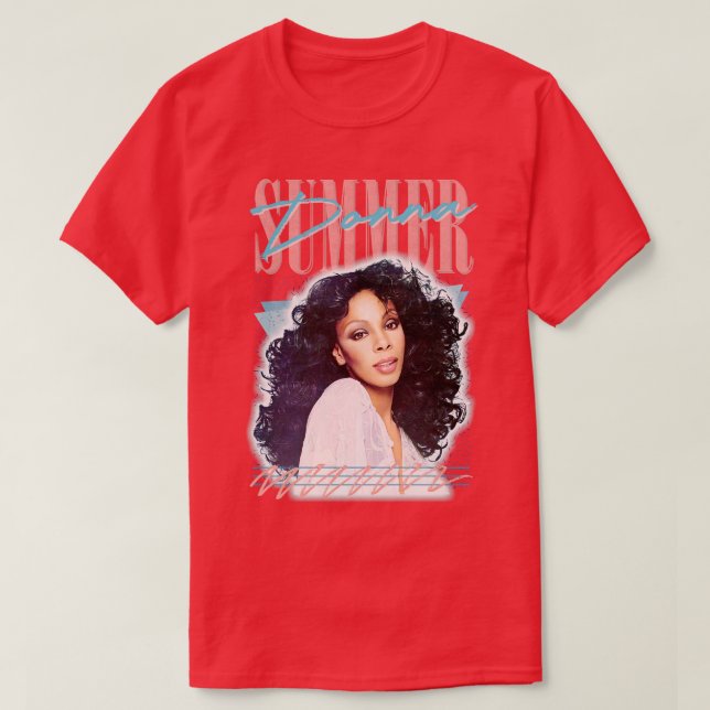 Donna Summer Retro Style Fan Art Design T-Shirt (Design Front)