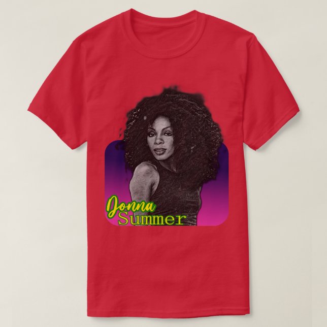 Donna Summer Retro Style Fan Art T-Shirt (Design Front)
