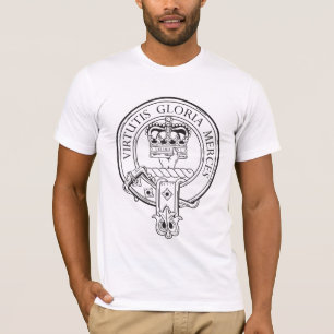 Donnachaidh Crest in Black and White Tshirt