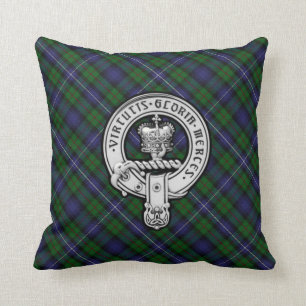 Donnachaidh (Robertson) Hunting tartan Crest Cushion