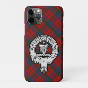 Donnachaidh (Robertson) Red tartan Crest iPhone 11 Pro Case
