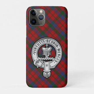 Donnachaidh (Robertson) Red tartan Crest iPhone 11 Pro Case