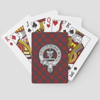 Donnachaidh (Robertson) Red tartan Crest Playing Cards