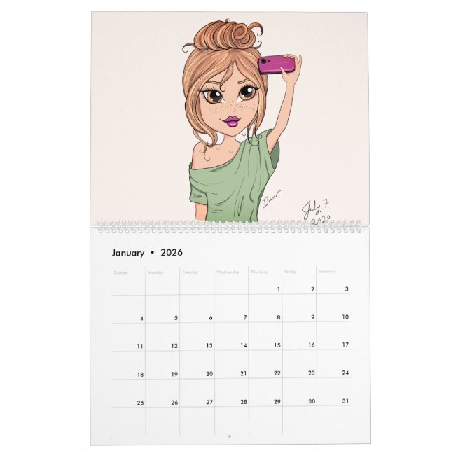 Donna's Whimsical Art II Calendar (Jan 2026)