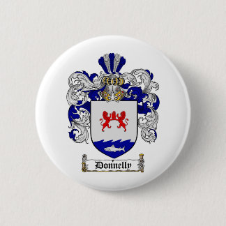 DONNELLY FAMILY CREST -  DONNELLY COAT OF ARMS 6 CM ROUND BADGE