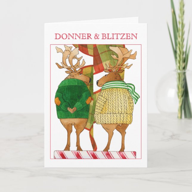 DONNER BLITZEN Christmas Card (Front)