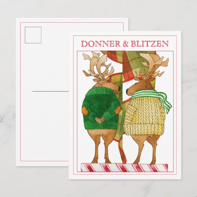 DONNER BLITZEN Postcard (Front/Back)