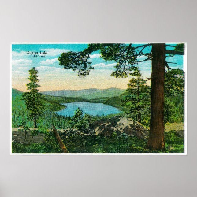Donner Lake, California from Ridge Poster (Front)