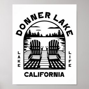 Donner Lake California Outdoors Vintage Poster