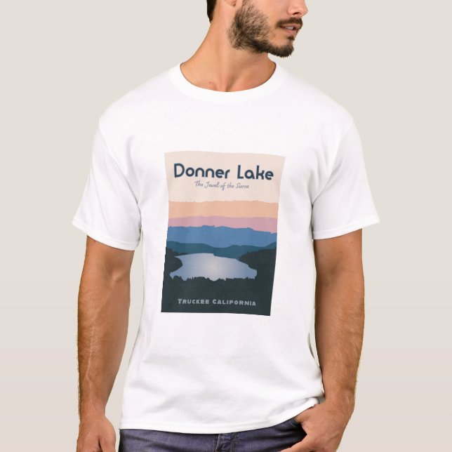 Donner Lake Vintage Travel Poster T-Shirt (Front)