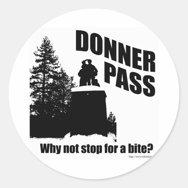 Donner Pass Classic Round Sticker (Front)