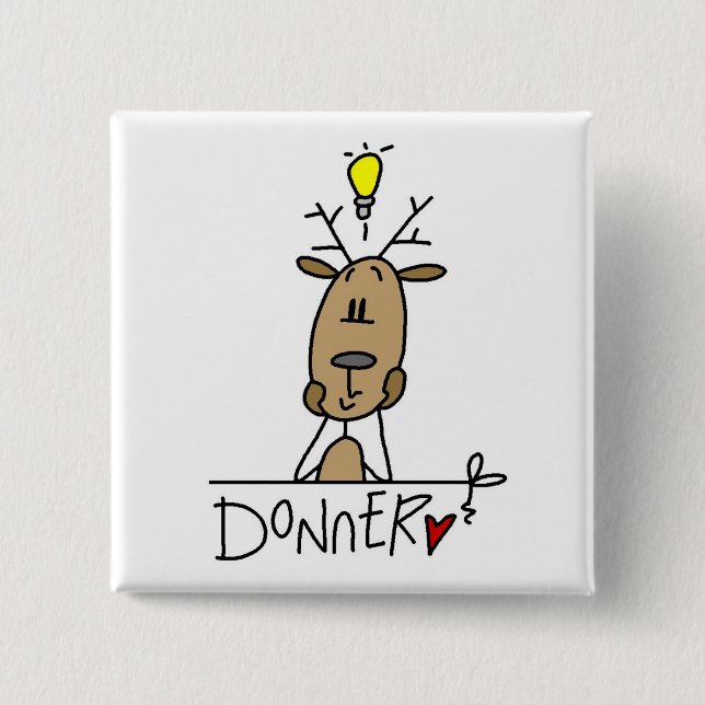 Donner Reindeer T-shirts and Gifts 15 Cm Square Badge (Front)