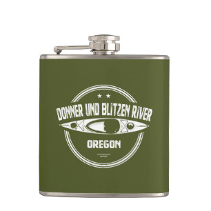 Donner und Blitzen River Oregon Kayaking Hip Flask