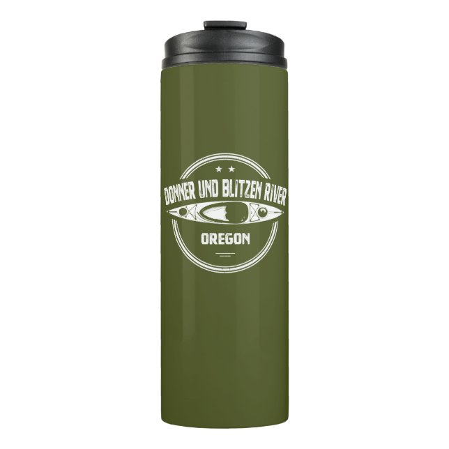Donner und Blitzen River Oregon Kayaking Thermal Tumbler (Front)