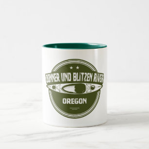 Donner und Blitzen River Oregon Kayaking Two-Tone Coffee Mug