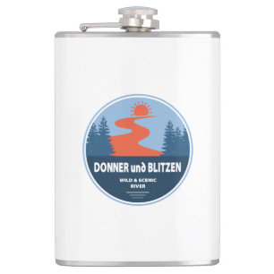 Donner und Blitzen Wild and Scenic River Oregon Hip Flask