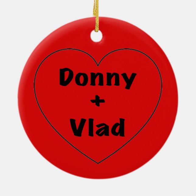 Donny + Vlad Ceramic Tree Decoration (Back)