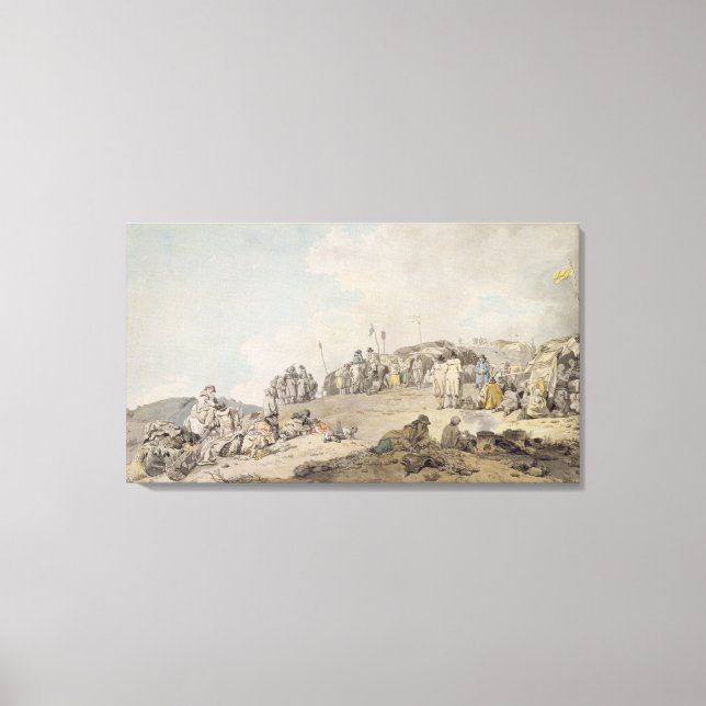 Donnybrook Fair, 1782 (pen, ink and w/c on paper) Canvas Print (Front)