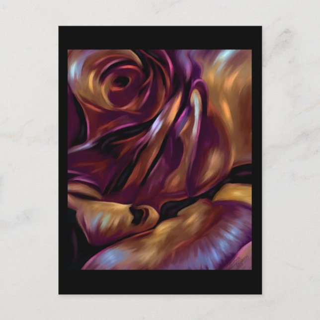 Donnybrook Rose Abstract Art Postcard (Front)
