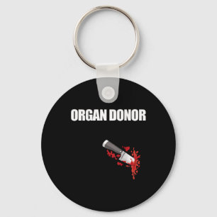 Donor Fun Bloody Wound Kidney Meme On Back 4  Key Ring