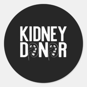 Donor Spelled With Kidneys Organ Disease Meme Classic Round Sticker
