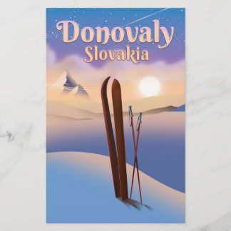Donovaly Slovakia Ski poster. Stationery