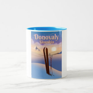 Donovaly Slovakia Ski poster. Two-Tone Coffee Mug