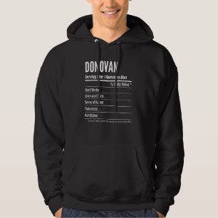 Donovan Serving Size Nutrition Label Calories Hoodie