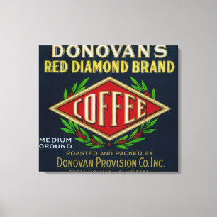 Donovan's Coffee LabelBirmingham, AL Canvas Print