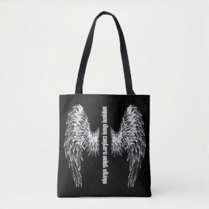 Donovan's tattoo black tote bag