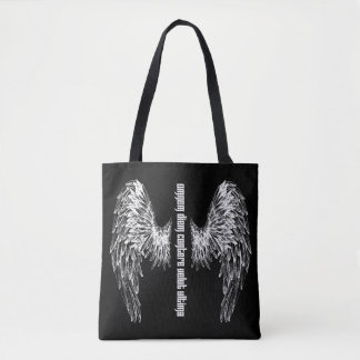 Donovan's tattoo black tote bag