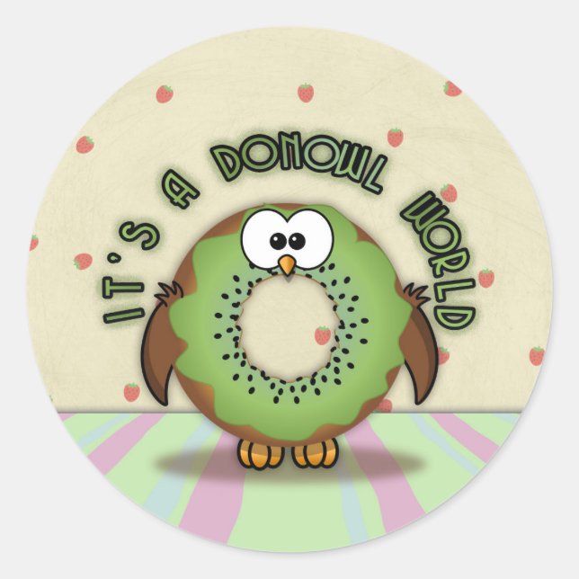 donowl kiwi - classic round sticker (Front)