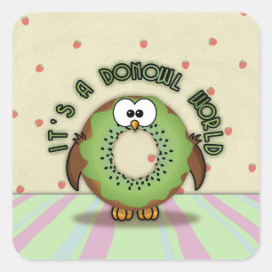 donowl kiwi - square sticker
