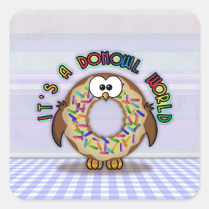 donowl sprinkles - square sticker