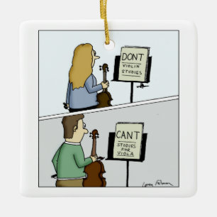 Dont and Cant Sutdies for Violin and Viola Ceramic Ornament
