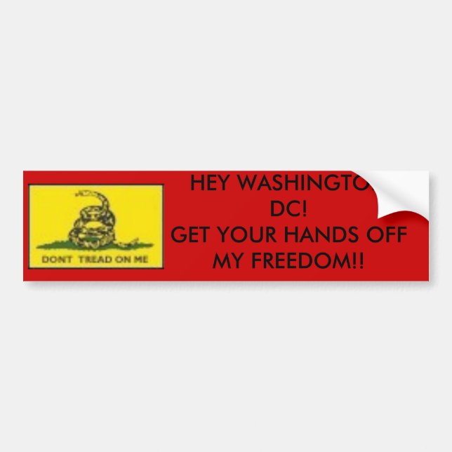 dont&apos; tread, HEY WASHINGTON DC!GET YOUR HA... Bumper Sticker (Front)