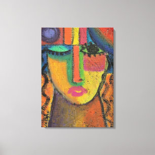 Don't Ask Abstract Acrylic Painting on OSB Canvas Print