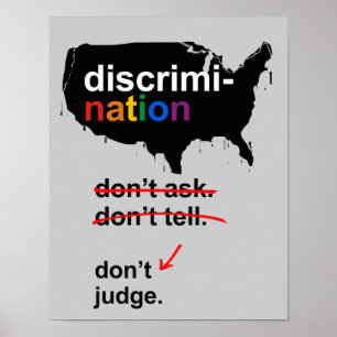 Don't ask. Don't tell. Don't judge Poster