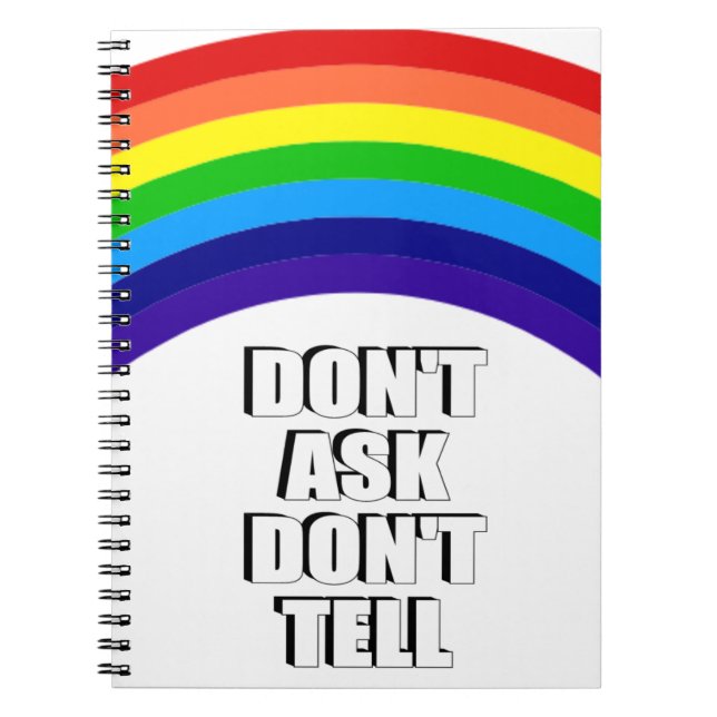 Don't Ask Don't Tell Notebook (Front)