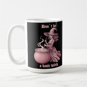 Don't Be A Basic Witch Sassy Vintage Pink Potion Coffee Mug