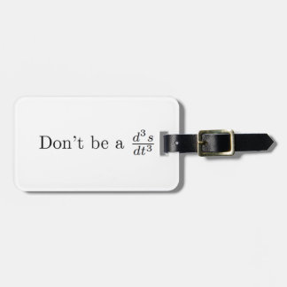 Don't be a jerk luggage tag