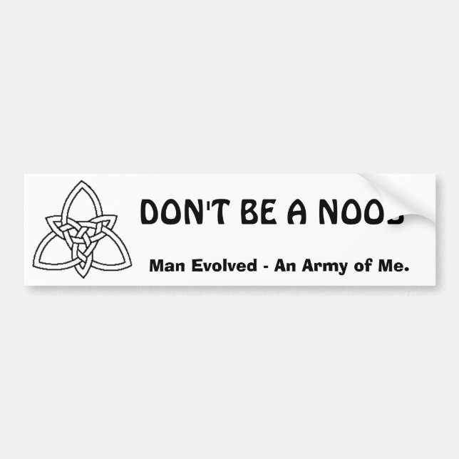 Don't Be a NOOB Bumper Sticker (Front)