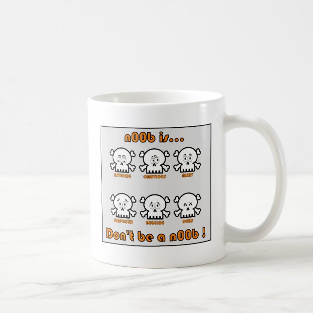 Don't be a noob coffee mug (Right)