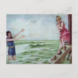 Don't Be Afraid 1910 Bathing Suits Postcard