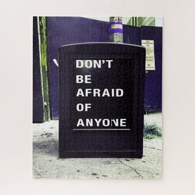 Don't Be Afraid of Anyone Motivational Jigsaw Puzzle (Vertical)