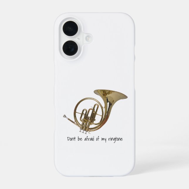 Don't be afraid of my ringtone iPhone 16 case (Back)
