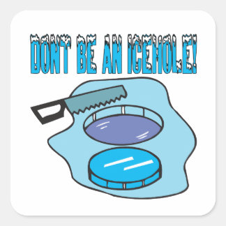 Dont Be An Icehole Square Sticker